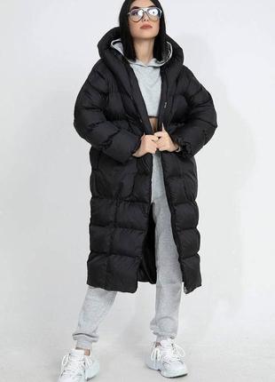 До -20° куртка пальто пуховик с капюшоном турция длинный теплый зима осень1 фото