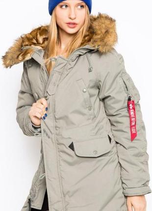 Парка зимняя аляска теплая женская оригинал parka alpha industries