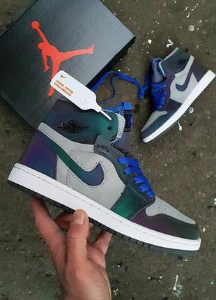 Кросівки nike air jordan 1 high zoom air •chameleon•