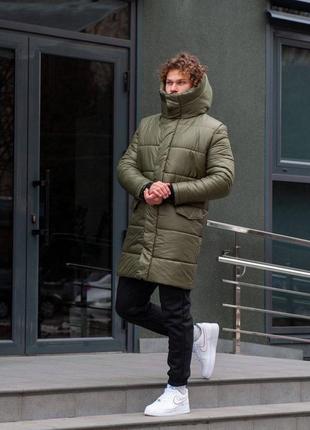 Зимова чоловіча подовжена куртка1 фото