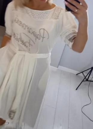 Шикарное нарядное белоснежное платье с россыпью страз, турция 🇹🇷.5 фото