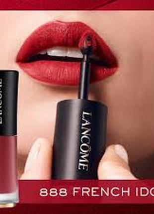 Lancome l'absolu rouge drama ink стійка невагома помада-тінт для губ матова мат 888 french idol2 фото