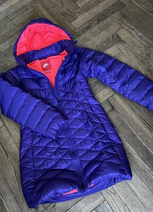 Куртка пальто пуховик натуральный пух nike высокие 550 оригинал новый размер s xs6 фото