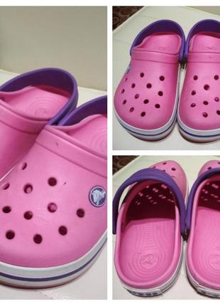 Комфортные босоножки шлепанцы на девочку, crocs, 20-21 cm1 фото