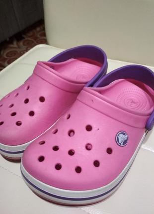 Комфортные босоножки шлепанцы на девочку, crocs, 20-21 cm3 фото