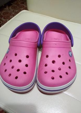 Комфортные босоножки шлепанцы на девочку, crocs, 20-21 cm4 фото