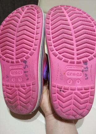 Комфортные босоножки шлепанцы на девочку, crocs, 20-21 cm5 фото