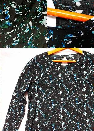 Блуза цветочный принт р.xl/xxl (eur42/44) 16-18р. свободный крой