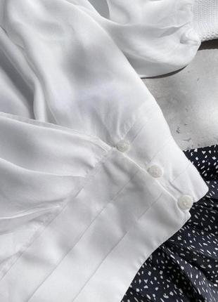Нарядна блуза від зара біла6 фото