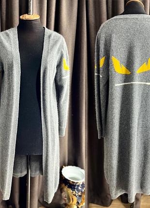 Женская теплая кофта кардиган fendi