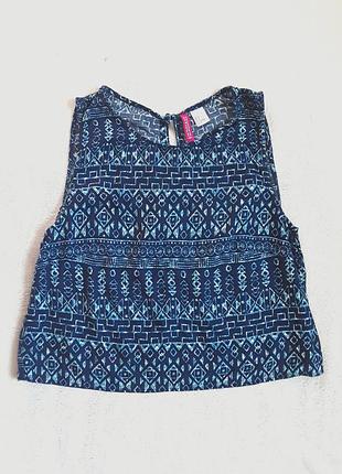Коротка блуза топ р. м розріз на спині divided by h&m