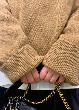 Женский свитер хлопок мокко размер xs, s, m, l, xl3 фото