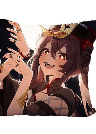 Подушка ху тао геншин удар genshin impact двостороння 40х40 см (p0694)