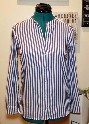 Сорочка блуза в смужку р. 10/l/eur40 divided by h&m