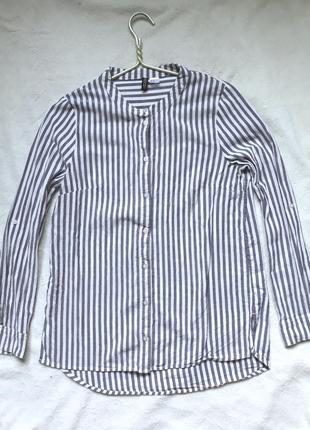 Рубашка блуза в полоску р. 10/l/eur40 divided by h&m2 фото