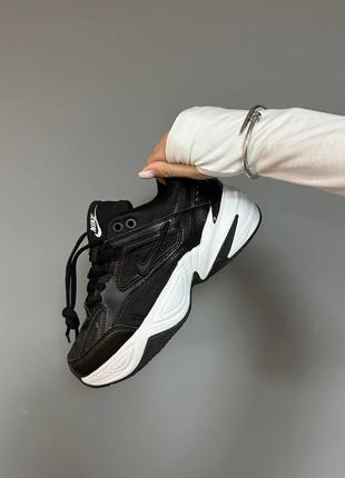 Стильные женские мужские кроссовки nike m2k tekno black/white чёрно-белые7 фото
