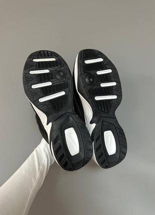 Стильные женские мужские кроссовки nike m2k tekno black/white чёрно-белые9 фото