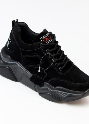 Кросівки демі чорні натуральна замша