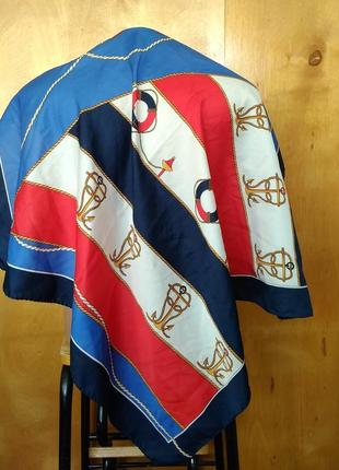 74х78 см итальянский платок хустка в морской тематике с якорями2 фото