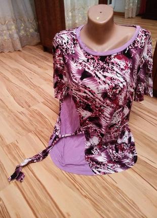 Стильная длинная туника футболка, 52-56