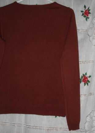 Супер кофта кирпичного цвета"uniglo"р.6,100%кашемир.