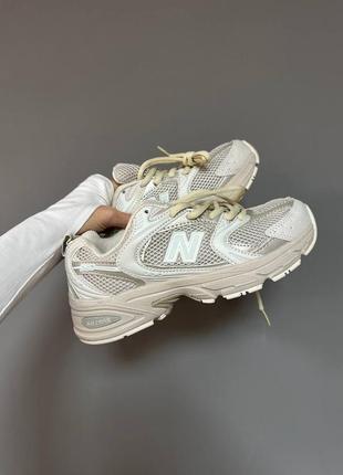 Красивейшие женские кроссовки new balance 530 cream premium бежевые кремовые2 фото