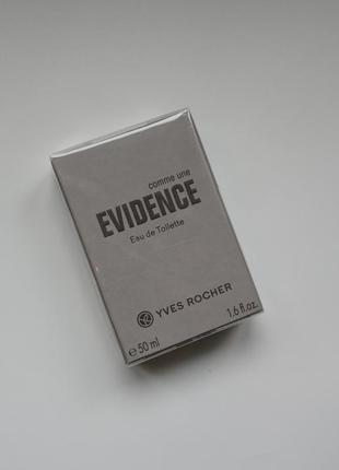 Evidence туалетна вода 50 мл yves rocher - ів роше евиденс, эвиденс2 фото