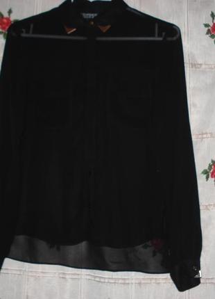 Блуза чорного кольору"topshop"р. 6,підлога-р,румунія.3 фото
