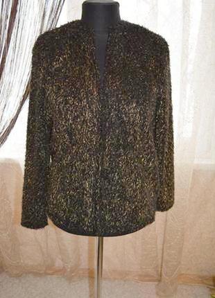 Теплый кардиган, золотая травка