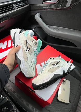 💚🌺☘️nike m2k tekno essential beige mint🌺☘️🍁кроссовки женские найк м2к, кроссовки найм женкие весна-осень3 фото