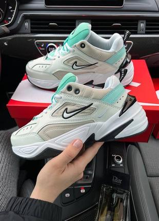 💚🌺☘️nike m2k tekno essential beige mint🌺☘️🍁кроссовки женские найк м2к, кроссовки найм женкие весна-осень2 фото