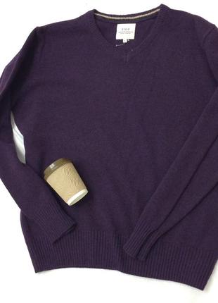 Фиолетовый шерстяной свитер