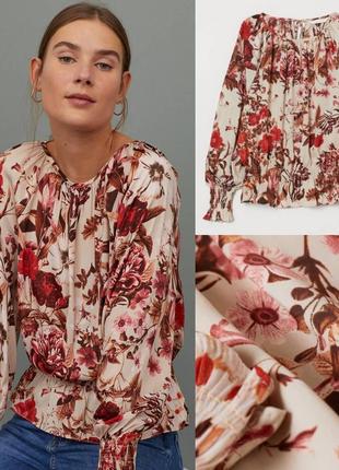 Блуза в цветочный принт h&m