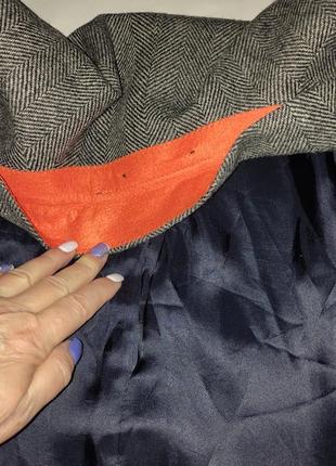Твидовый мужской пиджак с латками из кожи h&m10 фото