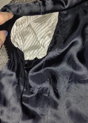 Твидовый мужской пиджак с латками из кожи h&m9 фото