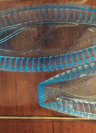 Селедочница рыбки цветное стекло ссср2 фото