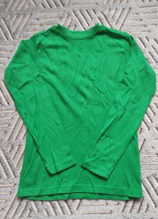 Лонгслів зеленого кольору, скрапкова футболка з довгим рукавом