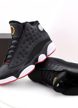 Мужские кроссовки nike air jordan 13 retro white black 41-43-448 фото