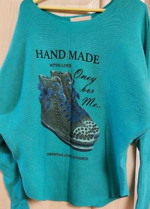 Кофточка бирюзовая
