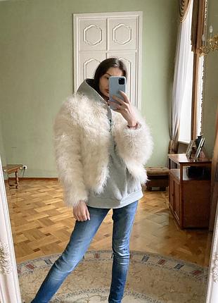 Шуба из натурального пуха и пера