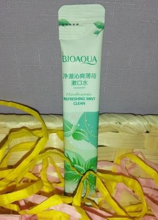 Вода для полоскания полости рта с экстрактом мяты bioaqua refreshing clean mint