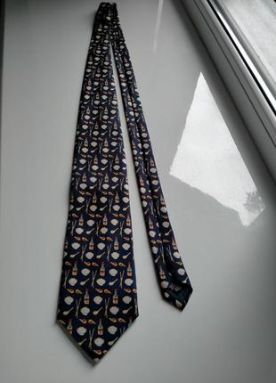 Краватка beaufort tie rack шовкова з їжею їжа1 фото