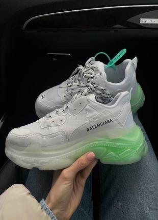 Bаlеnciаgа triple s light green кросівки люкс