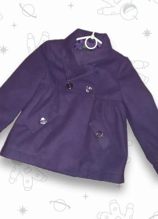 Пальто фиолетовое баклажановое на девочку