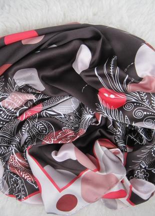 Шикарна жіноча хустка квітковий принт турція, ручний шов