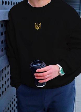 Мужской и женский oversize свитшот с патриотическим логотипом