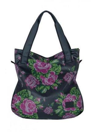 Сумка женская с цветочным принтом. легкая сумка на плечо с принтом роз