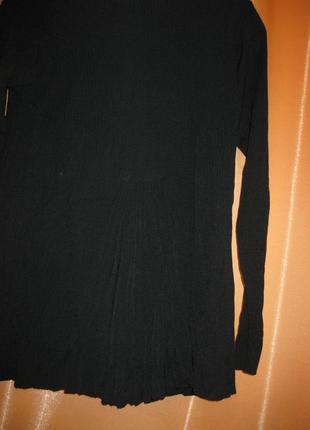 Нарядная черная накидка кофта свитер кардиган roman км1440 большой размер, длинный рукав, в рубчик5 фото