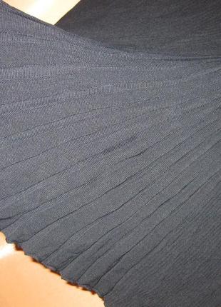 Нарядная черная накидка кофта свитер кардиган roman км1440 большой размер, длинный рукав, в рубчик6 фото