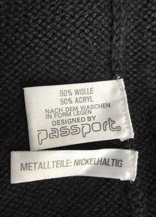 Трендовый пулушерстяной свитер - поло от немецкого passport, размер 40, укр 48-506 фото